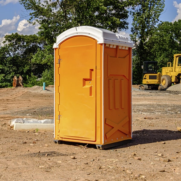 how often are the portable toilets cleaned and serviced during a rental period in Chouteau Illinois